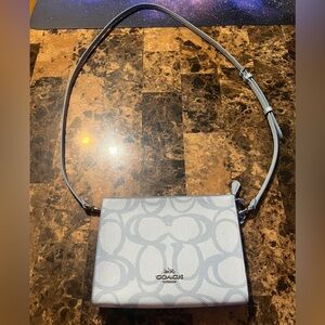 Coach Sky Blue Signature Crossbody Bag